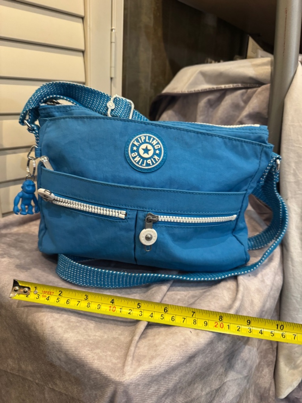 Kipling Blue Crossbody Bag - Compact Everyday Shoulder Bag Nice